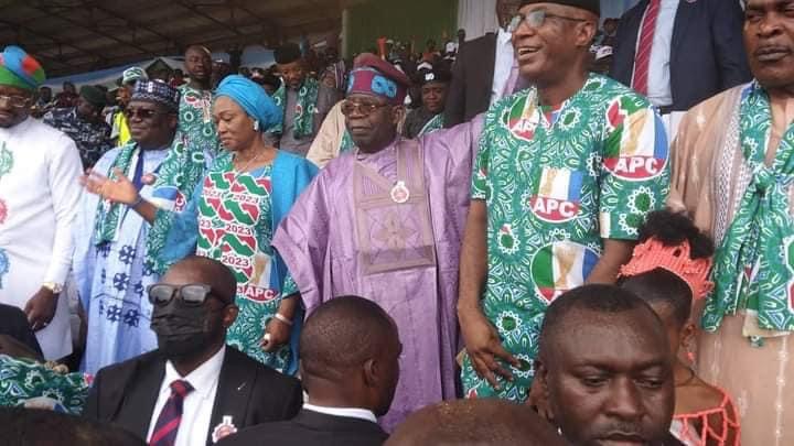 Tinubu, his wife and Ovie Omo-Agege and other dignitaries