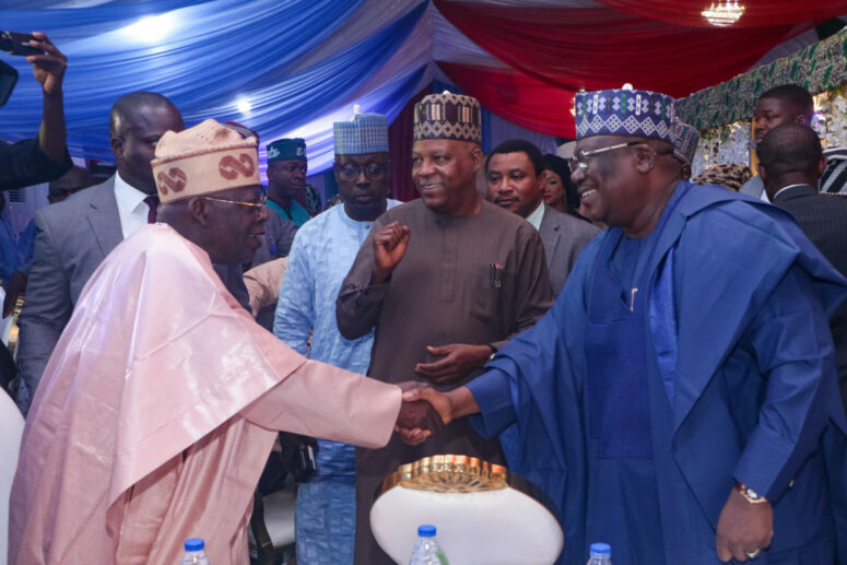 Tinubu with Shettima salutes Senate President Ahmed Lawan