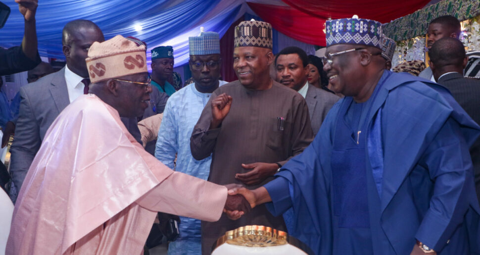 Tinubu with Shettima salutes Senate President Ahmed Lawan