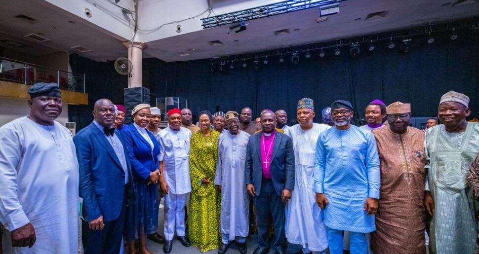 Asiwaju, his wife, Senator Shettima and the CAN leaders