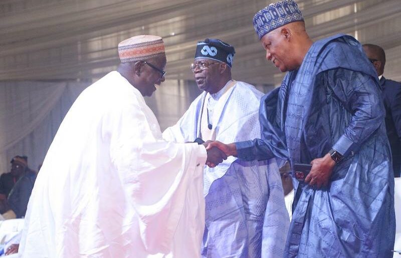 Leader of the farmers greet Tinubu and Shettima