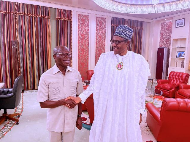 Oshiomhole with Buhari in Abuja