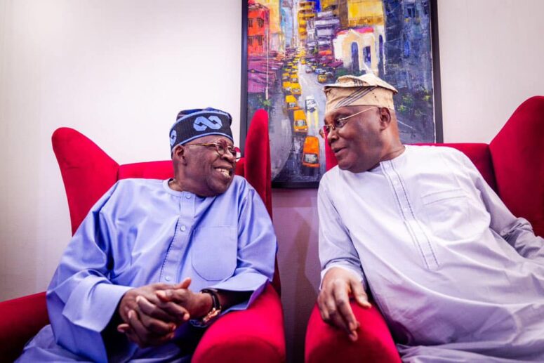 Tinubu and Atiku at Abuja Airport on Monday 14 Nov.