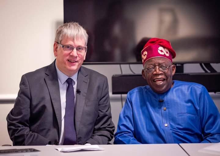 Tinubu and Dr Alex Vines of Chatham House