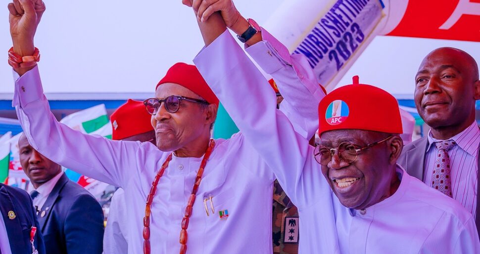 Buhari and Tinubu in Owerri