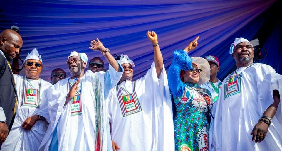 Shettima, Tinubu, Bello, Ramata Aliyu at Kogi rally on Wednesday