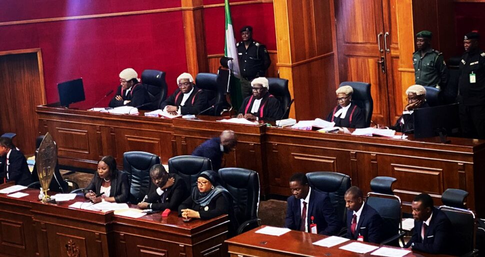 Judges at the PEPC( Presidential Election Tribunal