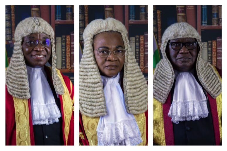 L-R Justices Adah, Misitura and Tsammani