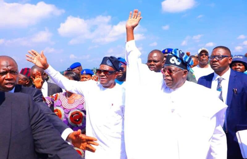 Tinubu and Wike in Port Harcourt