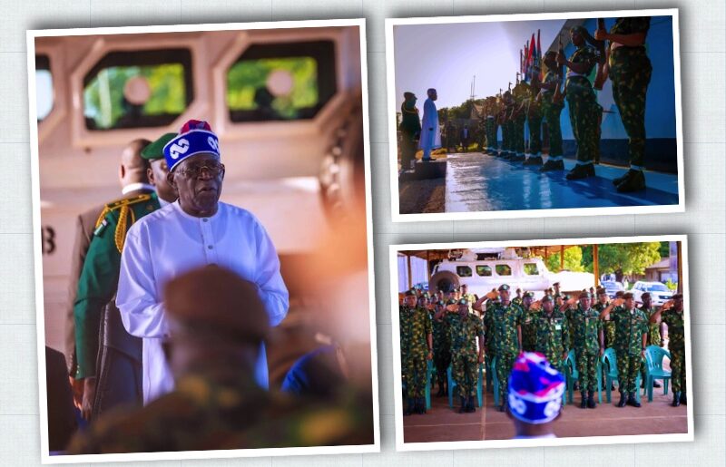 President Tinubu visits Nigerian troops in Guinea Bissau